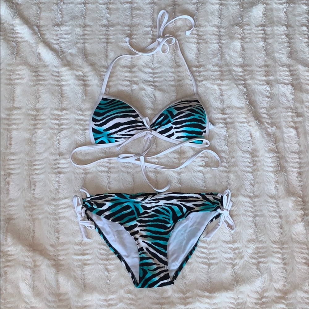 Tiger print bikini bathing suit